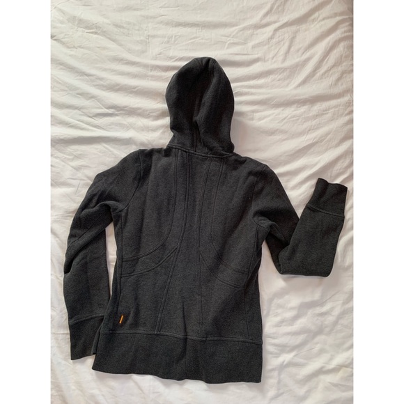 Fitted Gray Lucy Zip-Up Hooded Sweatshirt - Picture 2 of 4